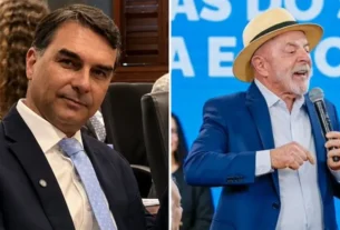 Flávio Bolsonaro y Luiz Inácio Lula da Silva
