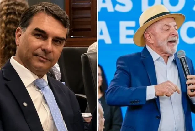 Flávio Bolsonaro y Luiz Inácio Lula da Silva
