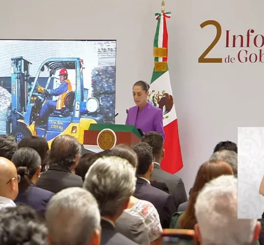 La presidenta Claudia Sheinbaum Pardo presentó en Palacio Nacional este martes 1 de septiembre de 2026 su Segundo Informe de Gobierno.