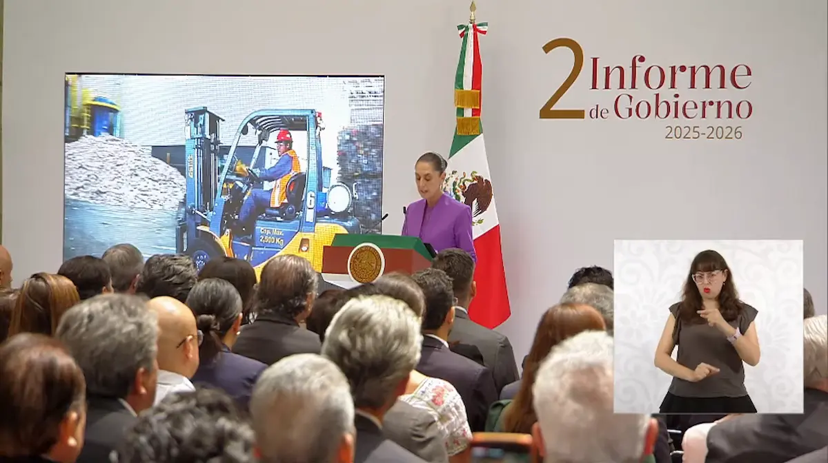 La presidenta Claudia Sheinbaum Pardo presentó en Palacio Nacional este martes 1 de septiembre de 2026 su Segundo Informe de Gobierno.