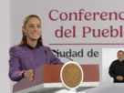 La Presidenta Claudia Sheinbaum durante su conferencia matutina desde Salón Guillermo Prieto en Palacio Nacional.