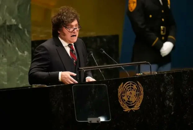 El presidente de Argentina, Javier Milei ante la Asamblea General de la ONU