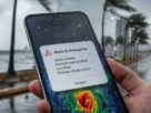 Prototipo de alerta de huracán en teléfono celular