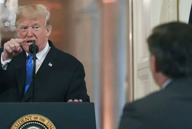 El presidente de Estados Unidos, Donald Trump, durante una conferencia de prensa