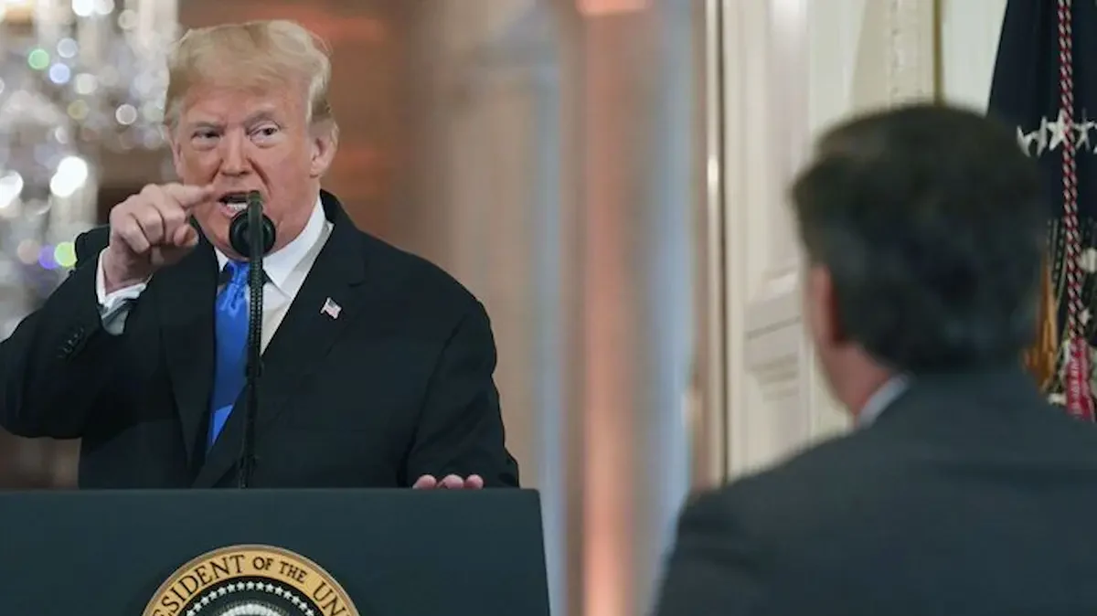 El presidente de Estados Unidos, Donald Trump, durante una conferencia de prensa