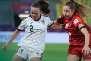 Jugadora de México y Polonia durante la derrota del Tri