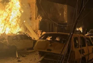 Incendio causado por ataque con explosivos en Ojocaliente, Zacatecas