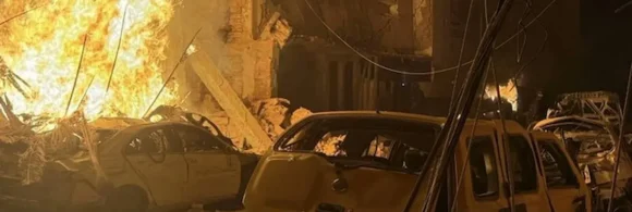 Incendio causado por ataque con explosivos en Ojocaliente, Zacatecas