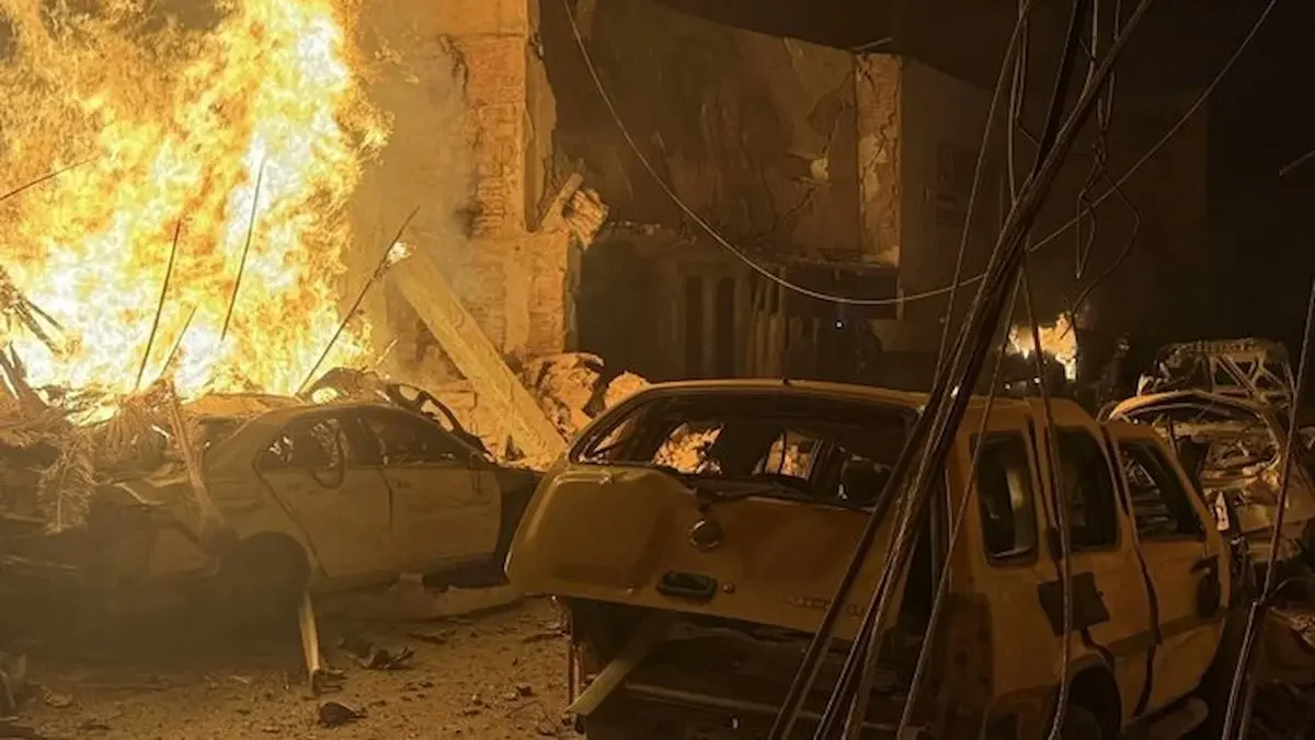 Incendio causado por ataque con explosivos en Ojocaliente, Zacatecas