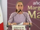 La presidenta Claudia Sheinbaum durante su evento del segundo informe de gobierno en Colima