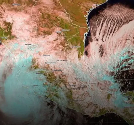 Imagen satelital de la República Mexicana