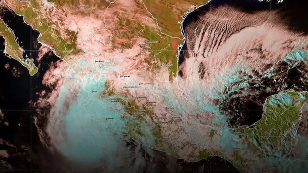Imagen satelital de la República Mexicana