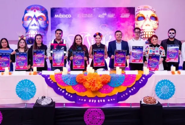 La presidenta municipal de San Andrés Cholula, Lupita Cuautle Torres, presentó la sexta edición del Festival “Sendero al Mictlán”