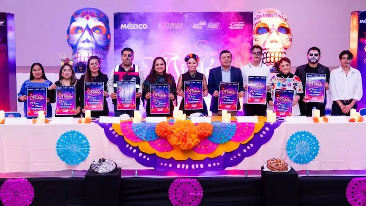 La presidenta municipal de San Andrés Cholula, Lupita Cuautle Torres, presentó la sexta edición del Festival “Sendero al Mictlán”