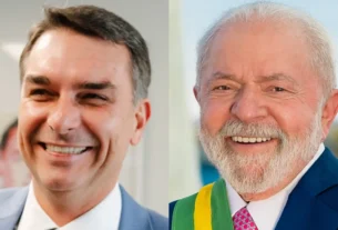 Flávio Bolsonaro y Luiz Inácio Lula da Silva