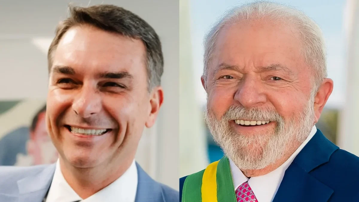 Flávio Bolsonaro y Luiz Inácio Lula da Silva