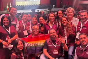 La dirigencia poblana participó en la conmemoración del aniversario de Morena