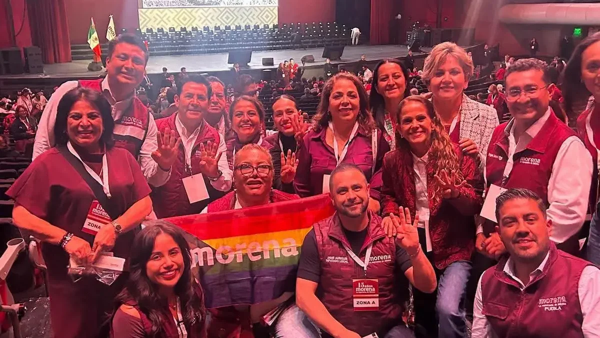 La dirigencia poblana participó en la conmemoración del aniversario de Morena