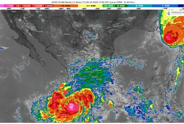 La circulación de Simon ocasionará lluvias torrenciales en las costas y el oeste de Guerrero, así como en la costa y el este de Michoacán; intensas en Colima y muy fuertes en el este y sur de Jalisco.