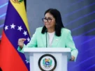 La presidenta de Venezuela, Delcy Rodríguez en la instalación de la 82 asamblea anual de Federación de Cámaras y Asociaciones de Comercio y Producción de Venezuela (Fedecámaras).