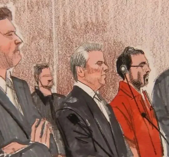 Ilustración de audiencia de Ovidia Guzmán