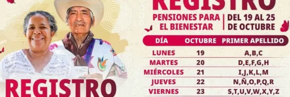 Calendario de registro para Pension Bienestar