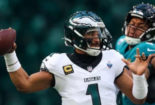 El quarterback de los Philadelphia Eagles, Jalen Hurts