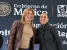 La gobernadora de Chihuahua, María Eugenia Campos y la presidenta Claudia Sheinbaum