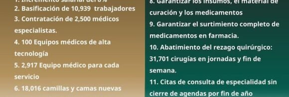 Programa emergente de 12 acciones en 120 días
