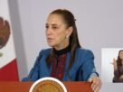 La Presidenta Claudia Sheinbaum durantesu conferencia matutina desde Salón Guillermo Prieto en Palacio Nacional.