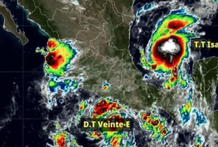 Conagua y el Meteorológico nacional alertó por la presencia simultánea de tres ciclones tropicales en ambas costas