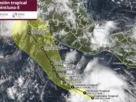 Imagen satelital del avance de la tormenta Trudy